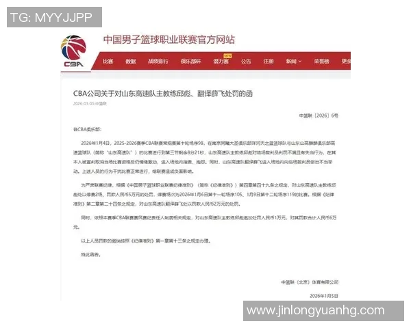 官方公告：CBA被罚+停赛！
